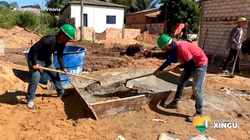 O Bairro Laticínio em Vitória do Xingu vai receber total infraestrutura, as obras estão avançando rapidamente