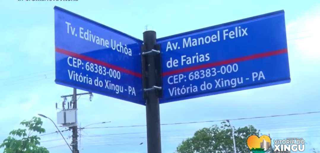 Prefeitura Instala Placas De Identifica O De Vias Prefeitura Municipal De Vit Ria Do Xingu